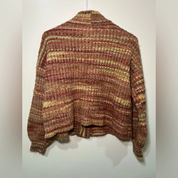 Madewell Space Dyed Waller Crop Cozy Knit Multicolored Cardigan size xs - Picture 5 of 9